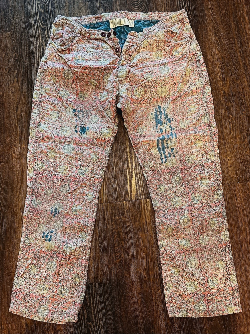 Magnolia Pearl Pink Coral Patterned Relaxed Jeans